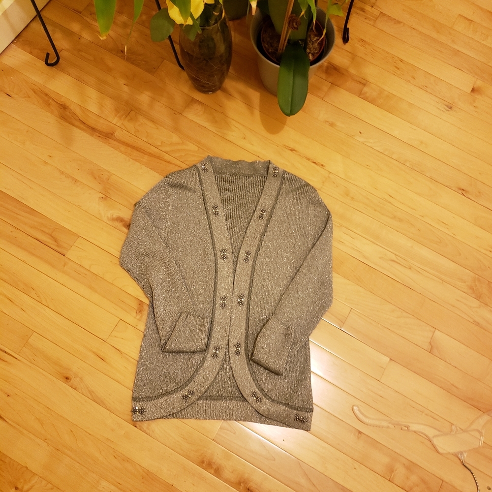 Silver shimmery sweater